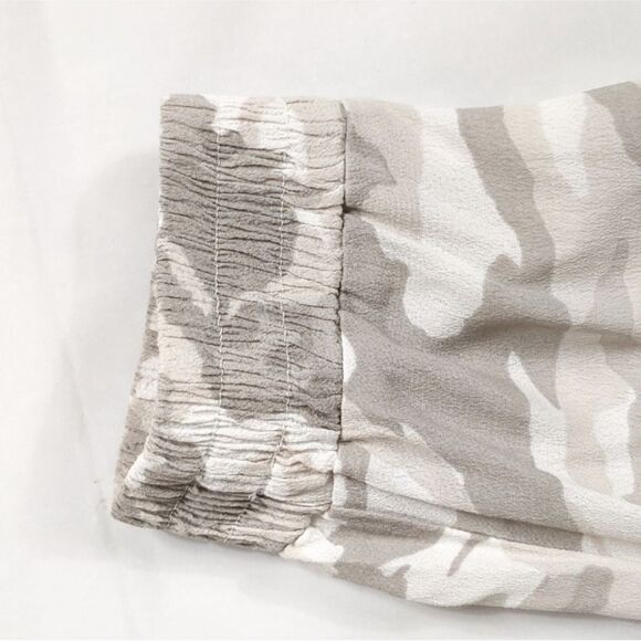 Monrow White Gray Camo Joggers M - Picture 3 of 4